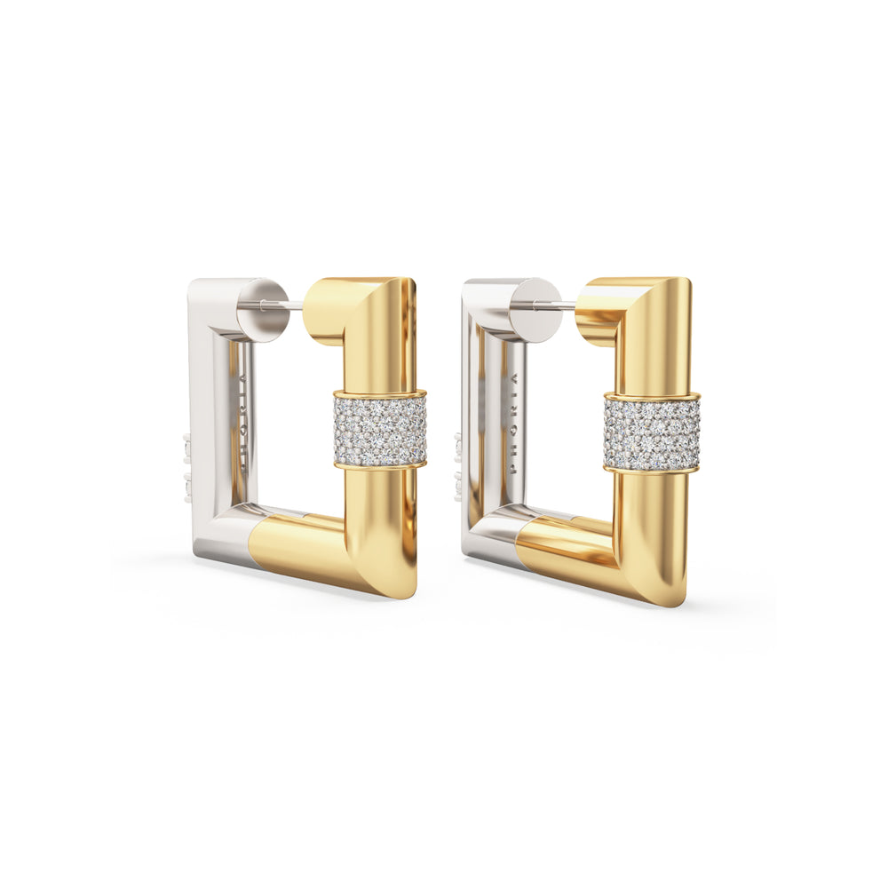 Blaze Square Hoop Earrings