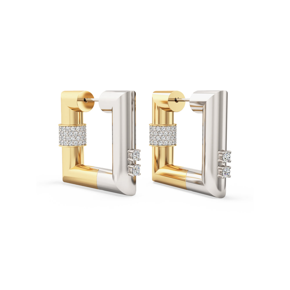 Blaze Square Hoop Earrings