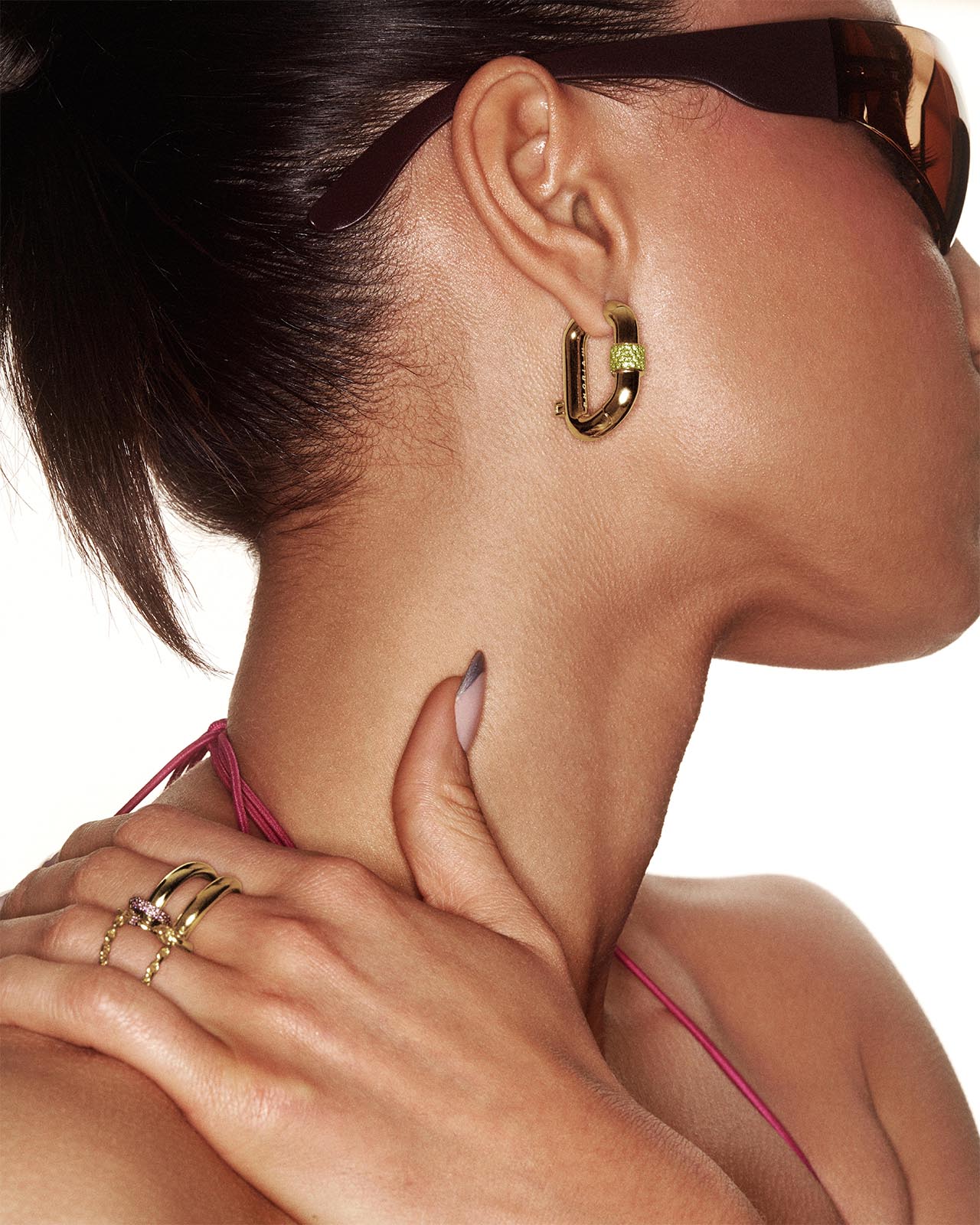 Vice Carabiner Hoop Earrings