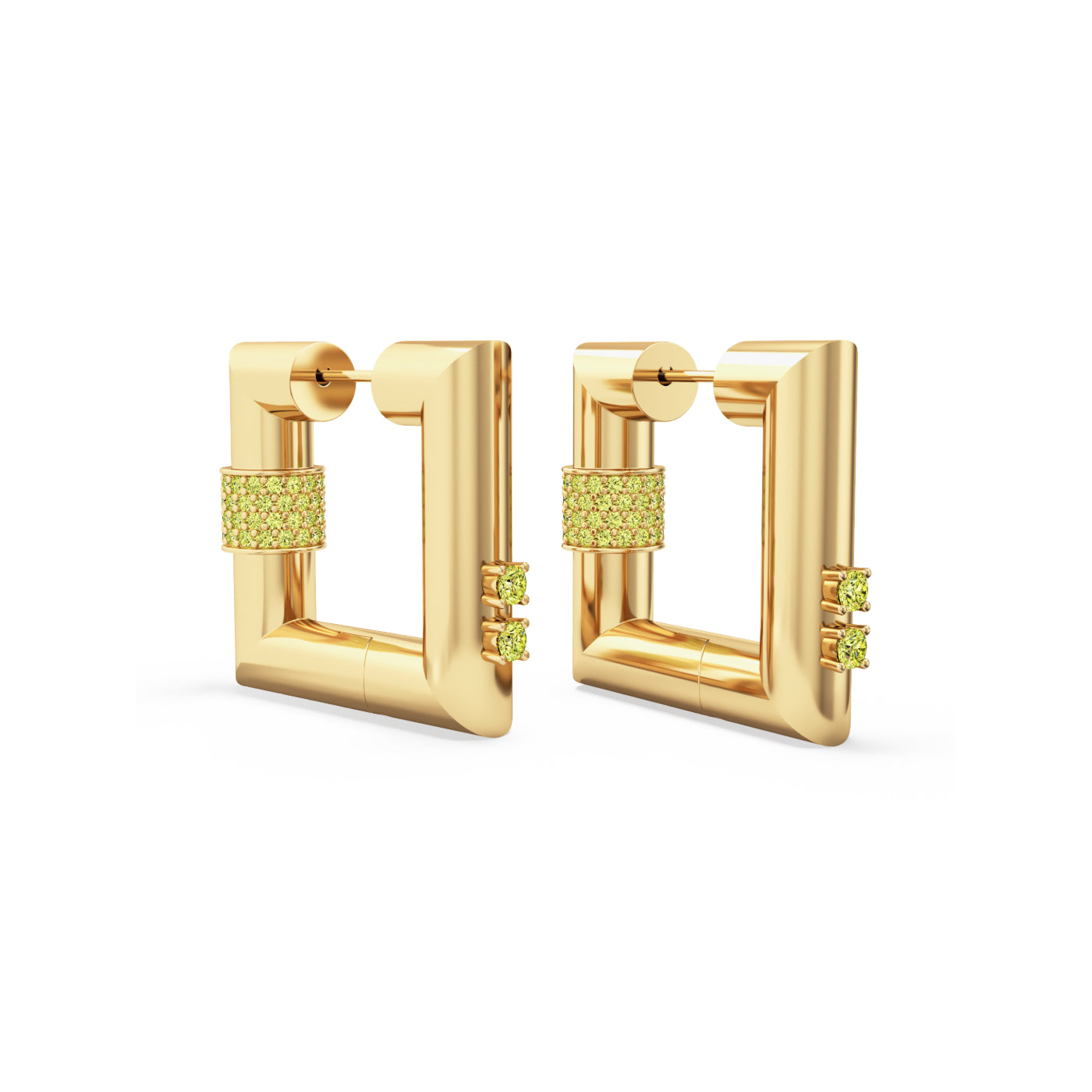 Blaze Square Hoop Earrings