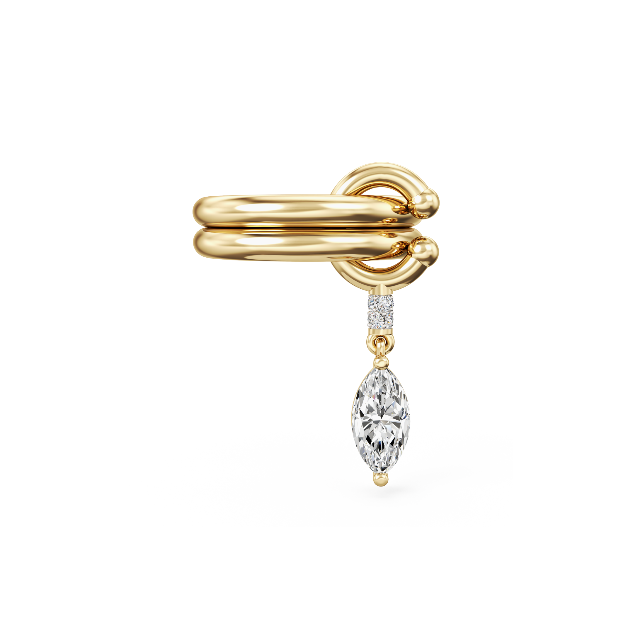 Pierced Drop Ring