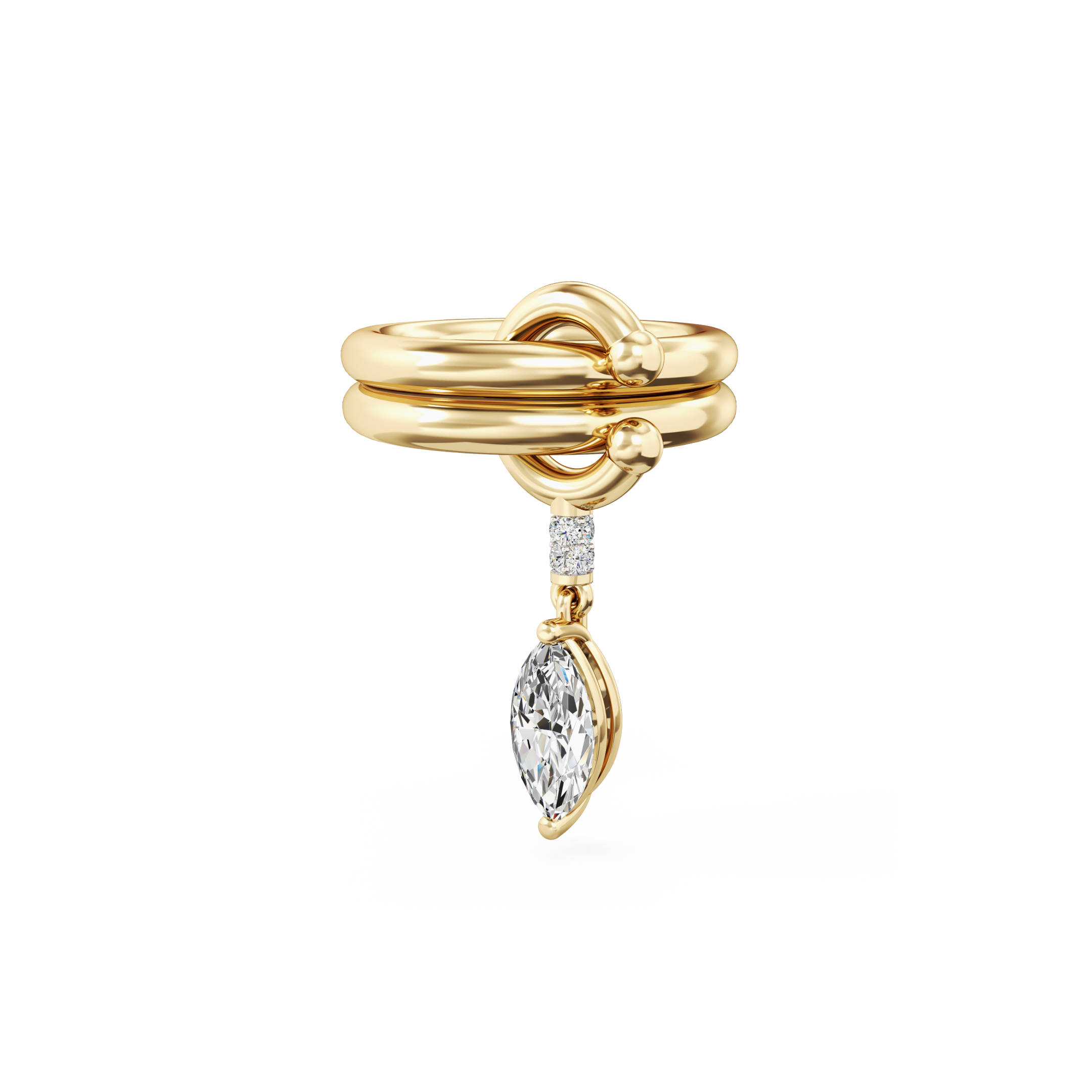 Pierced Drop Ring