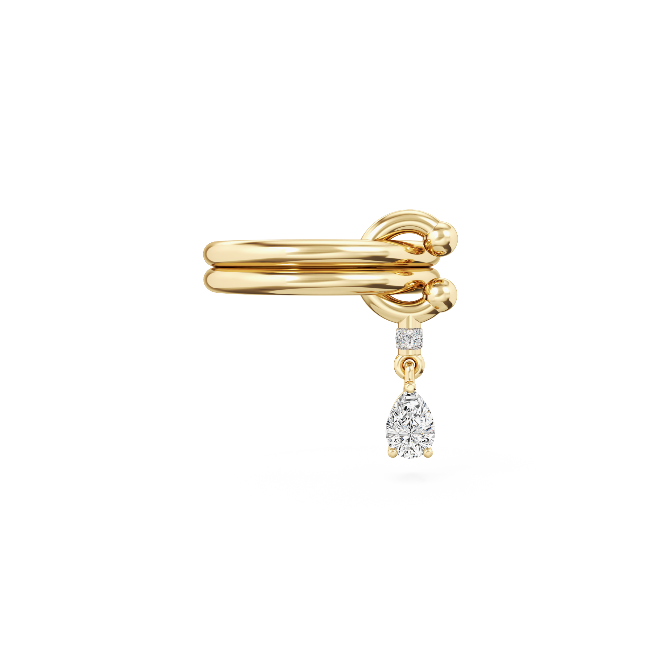 Mini Pierced Drop Ring