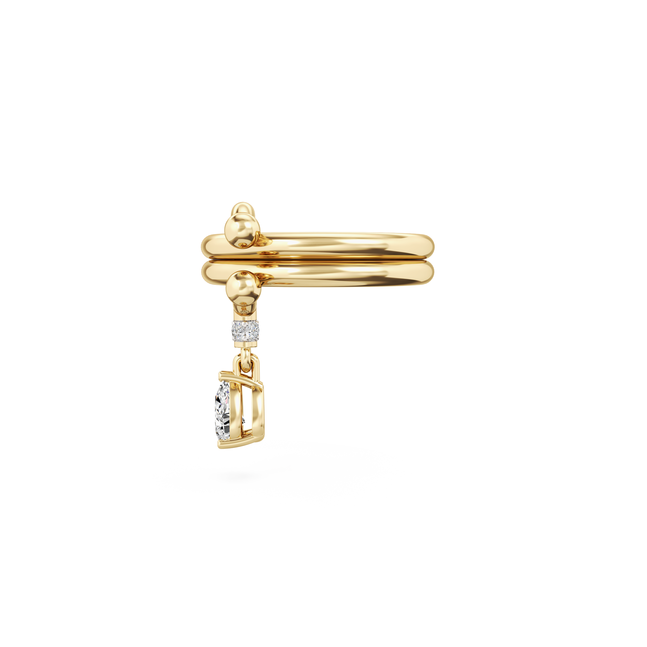 Mini Pierced Drop Ring