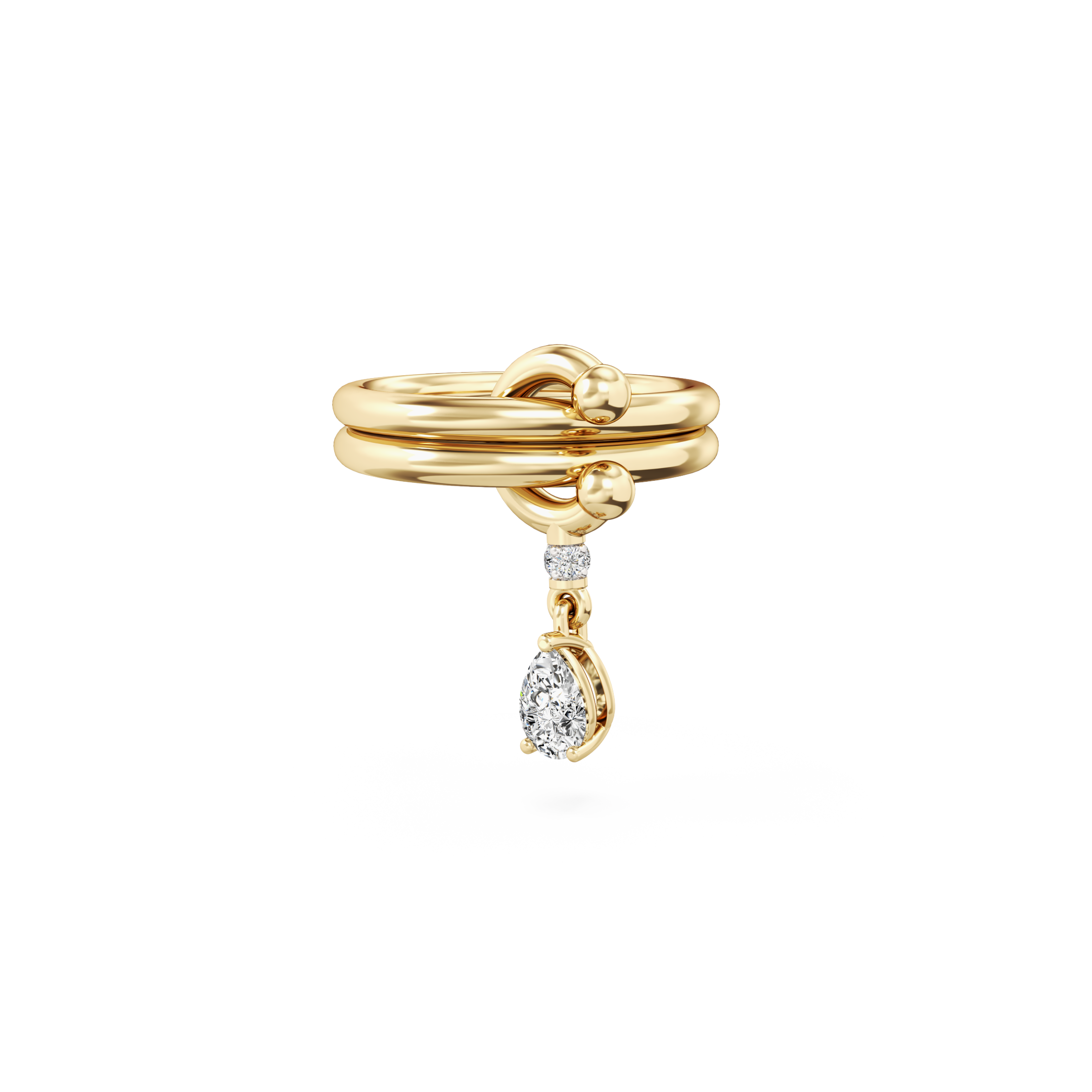 Mini Pierced Drop Ring