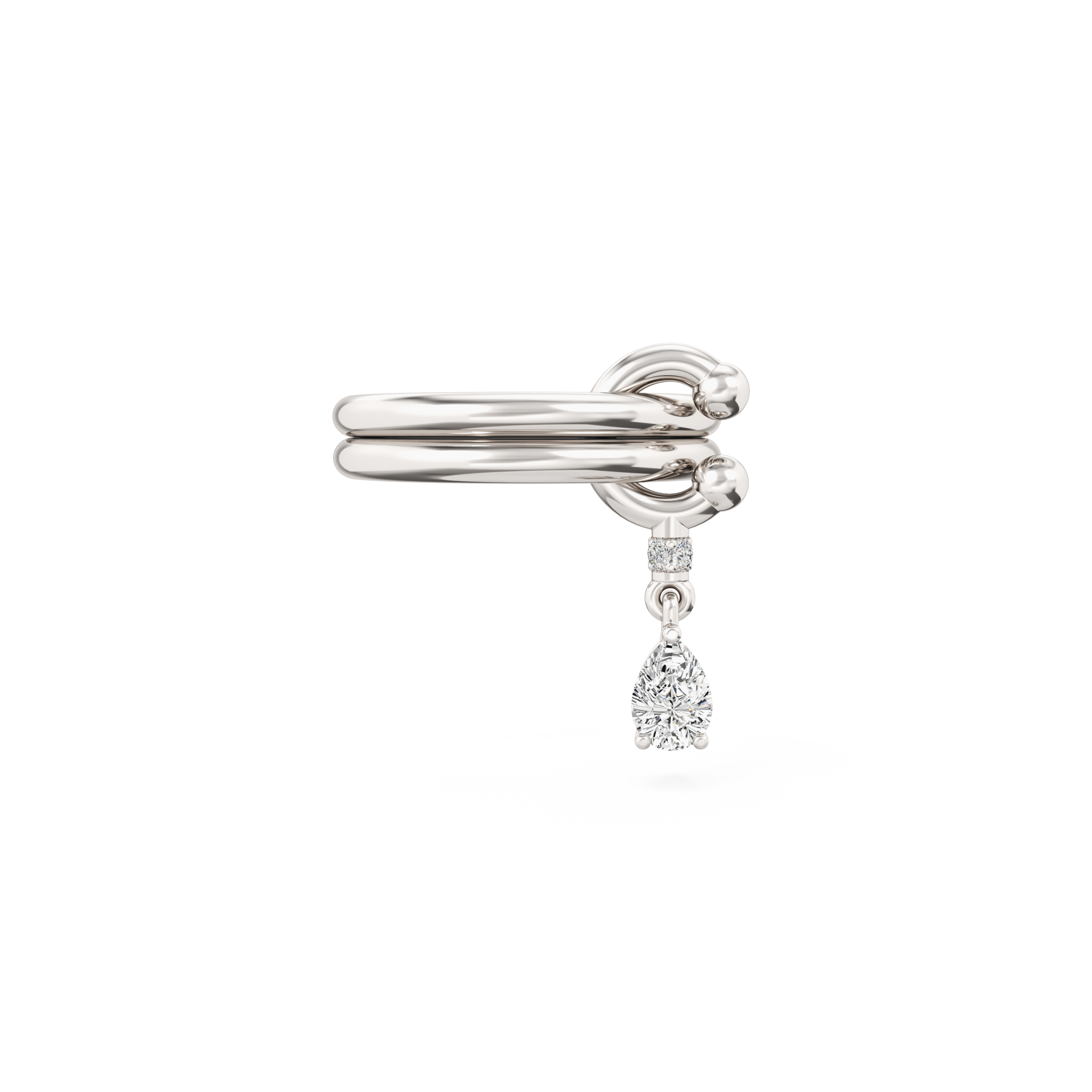 Mini Pierced Drop Ring