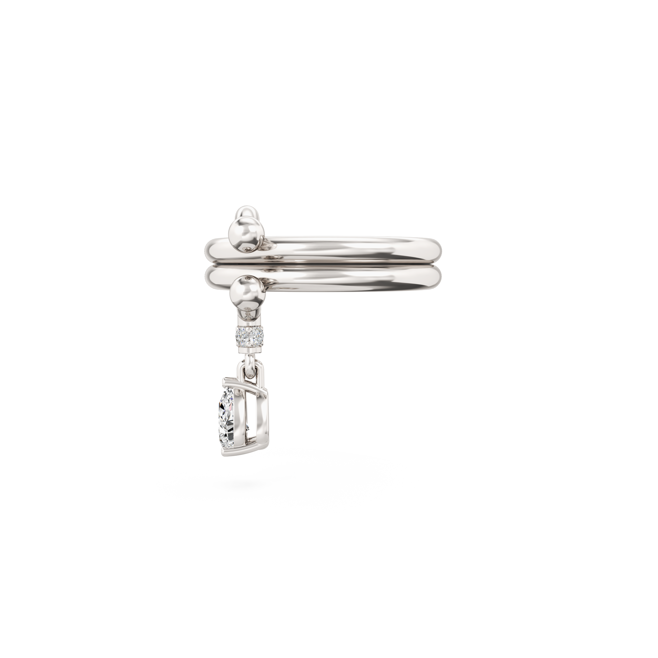 Mini Pierced Drop Ring