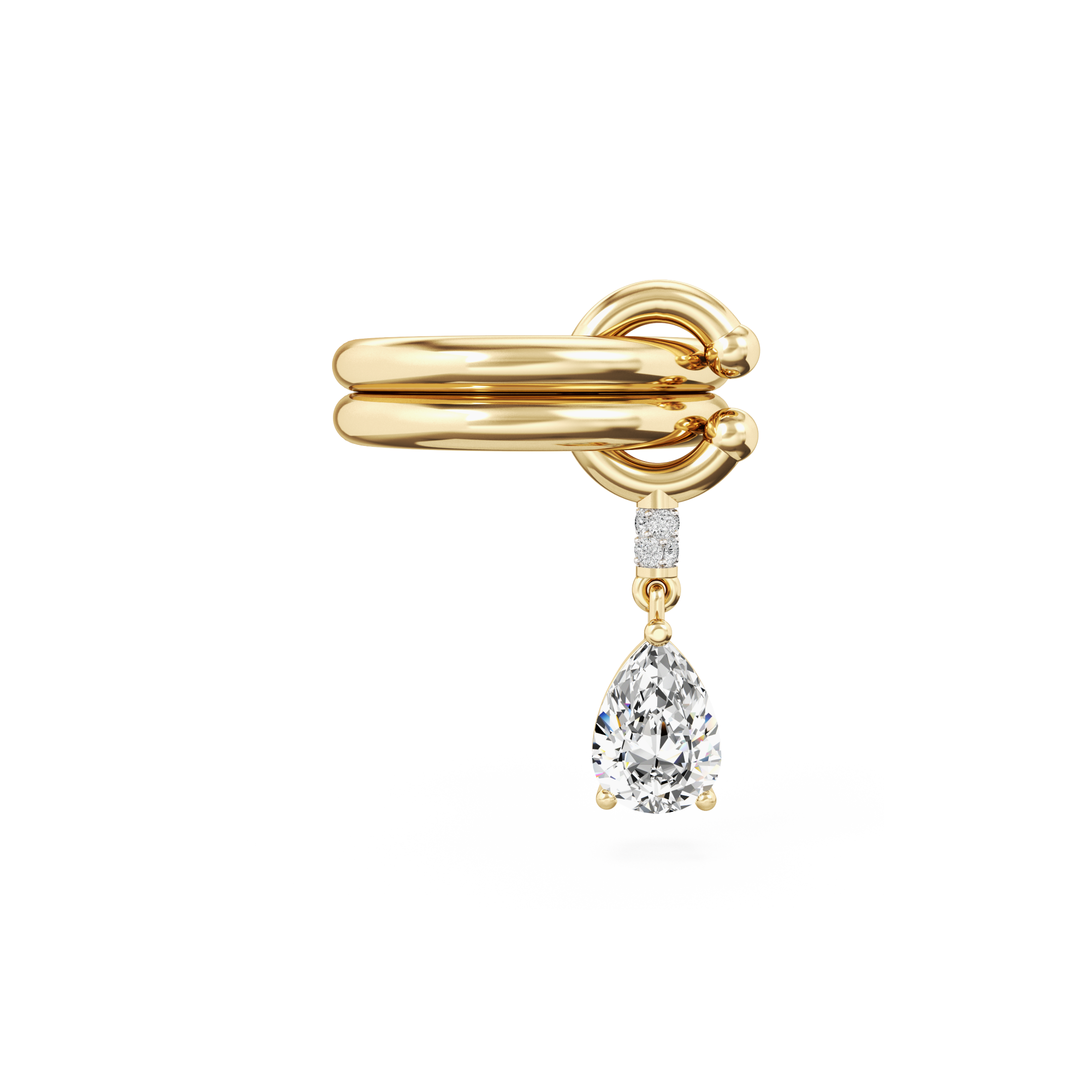 Pierced Drop Ring