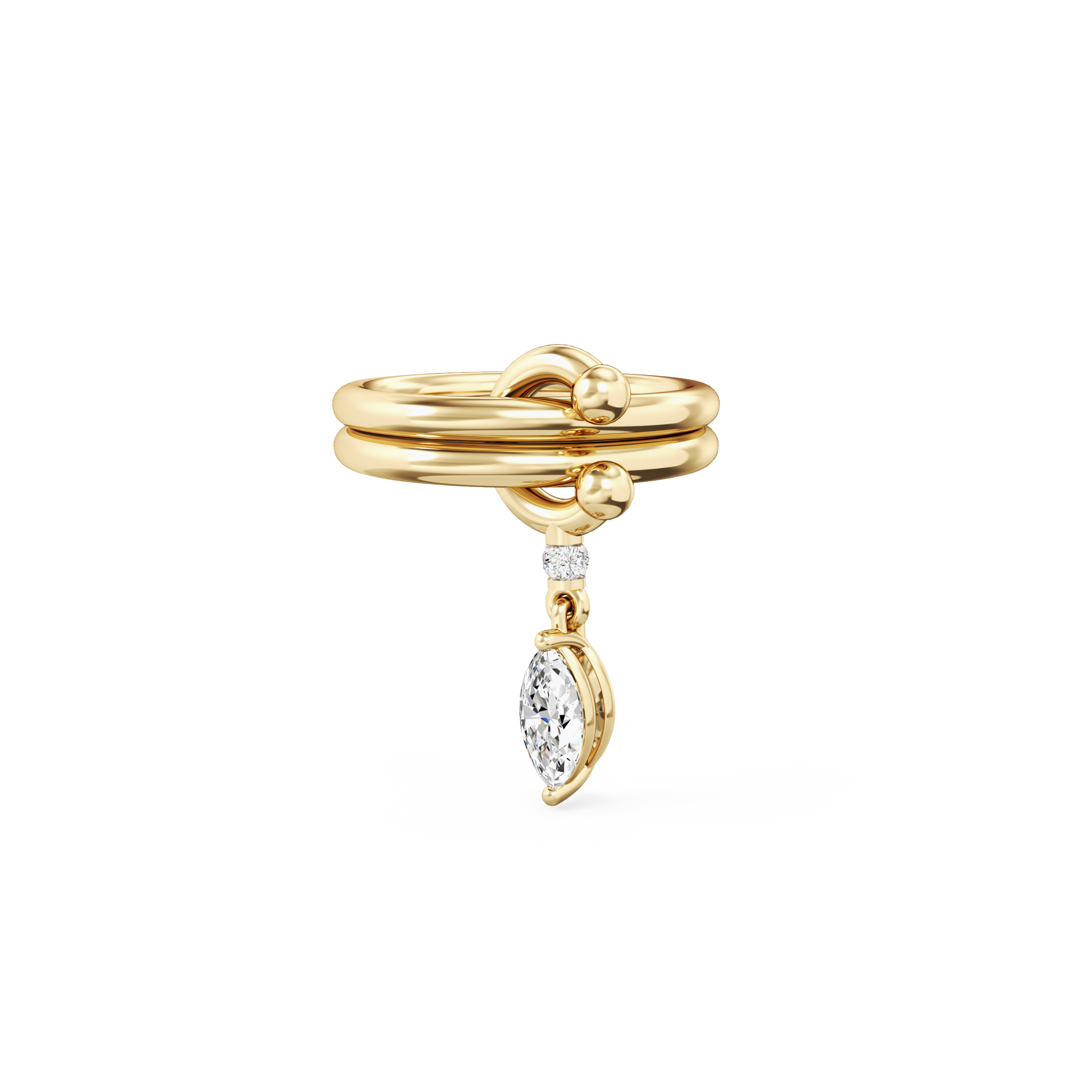 Mini Pierced Drop Ring
