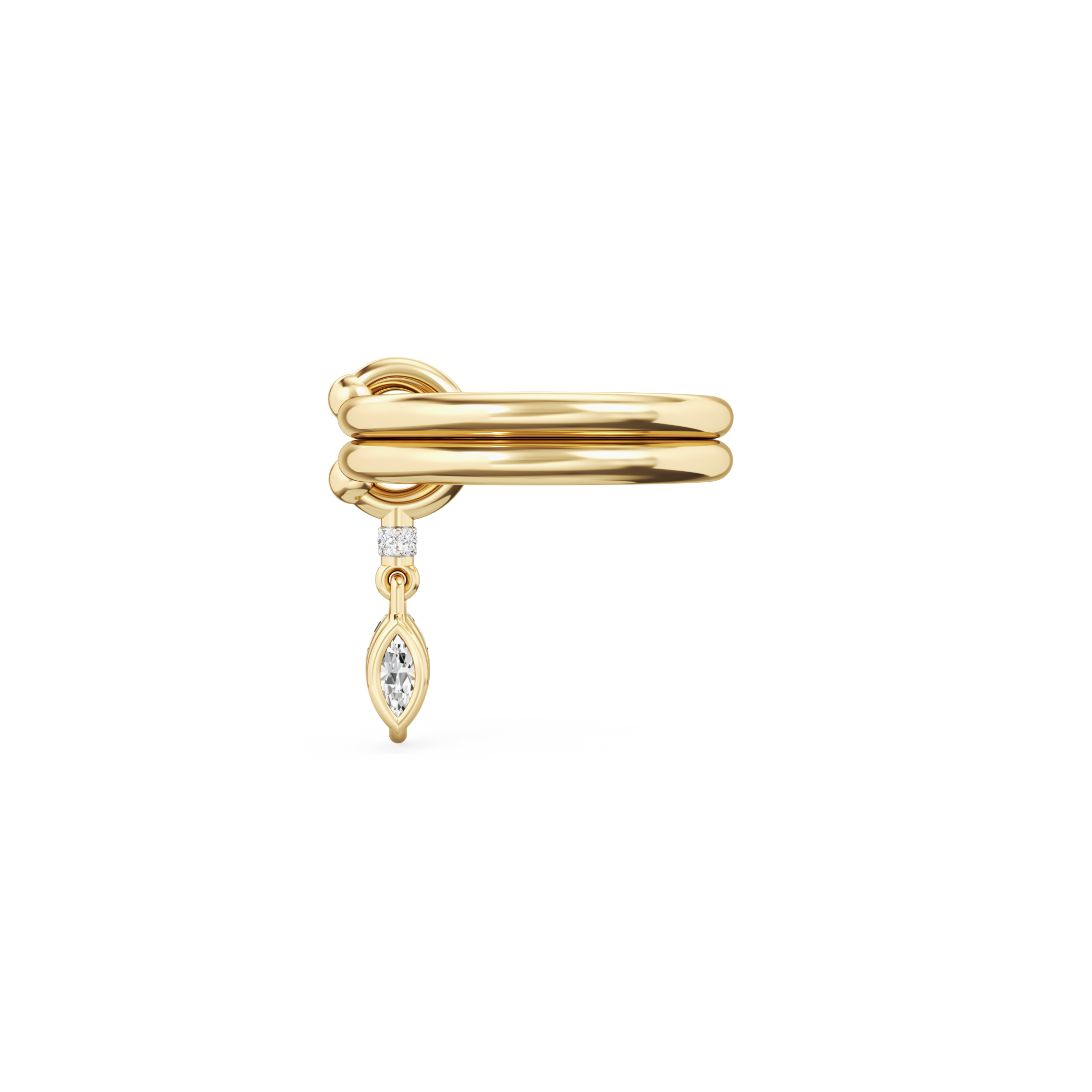 Mini Pierced Drop Ring