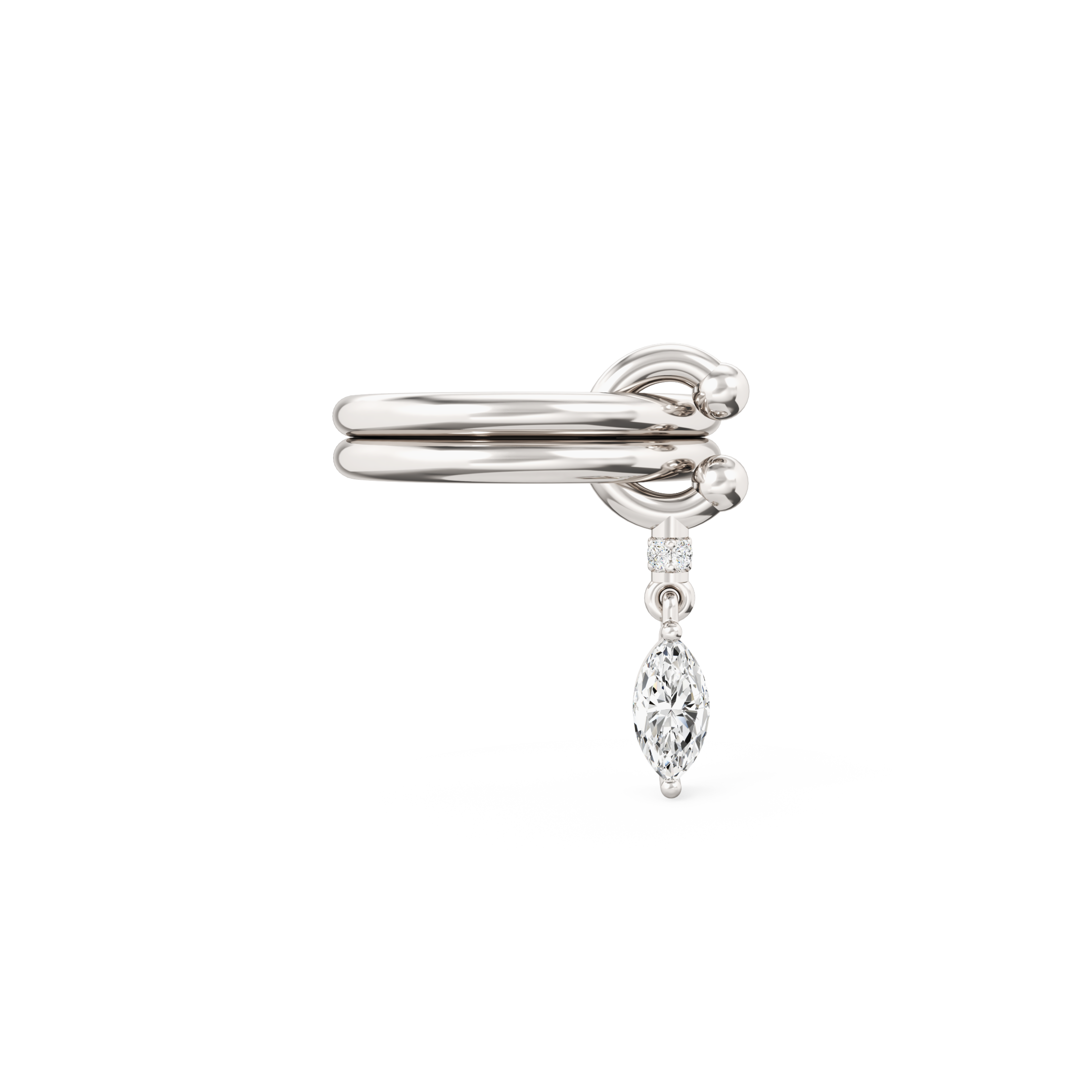 Mini Pierced Drop Ring