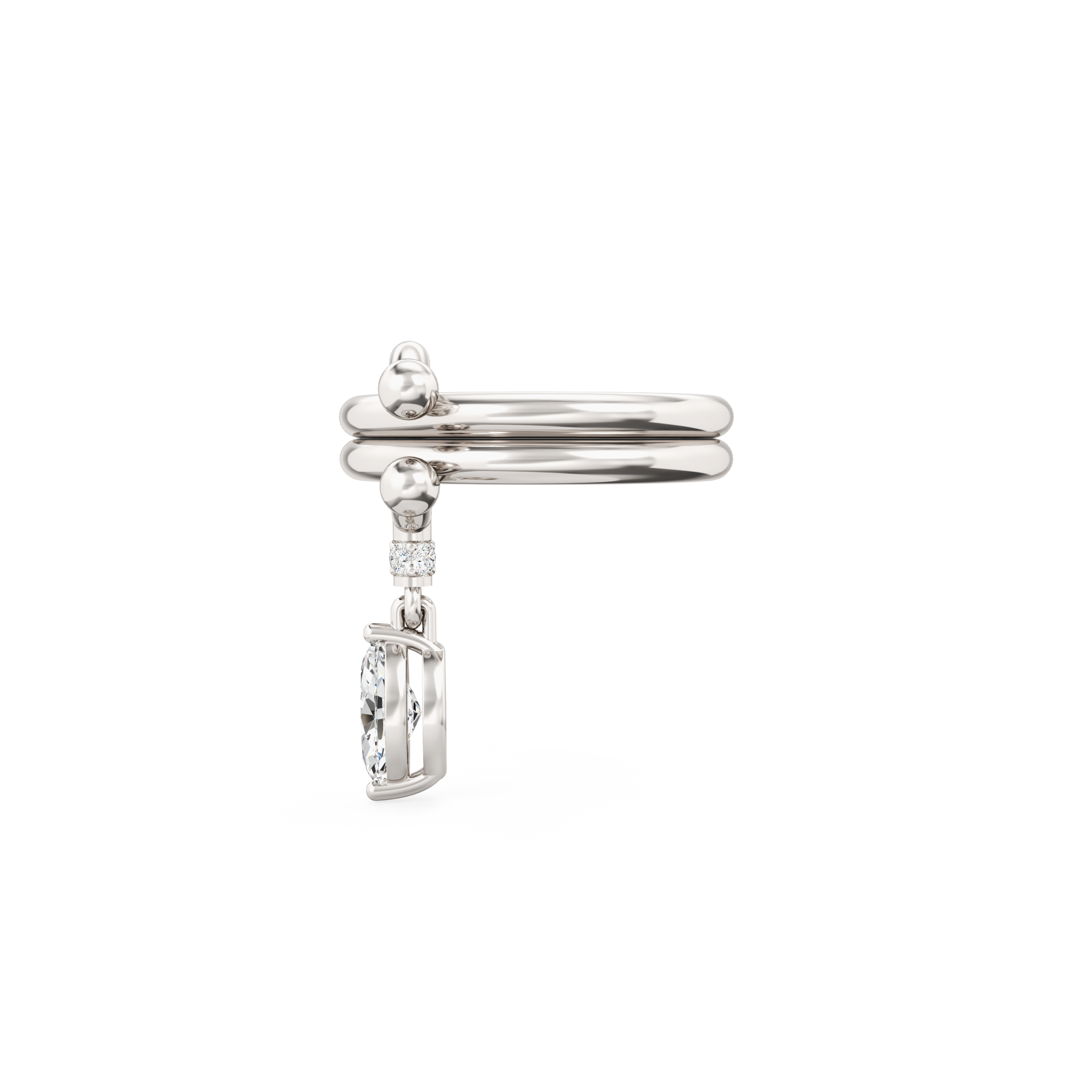 Mini Pierced Drop Ring