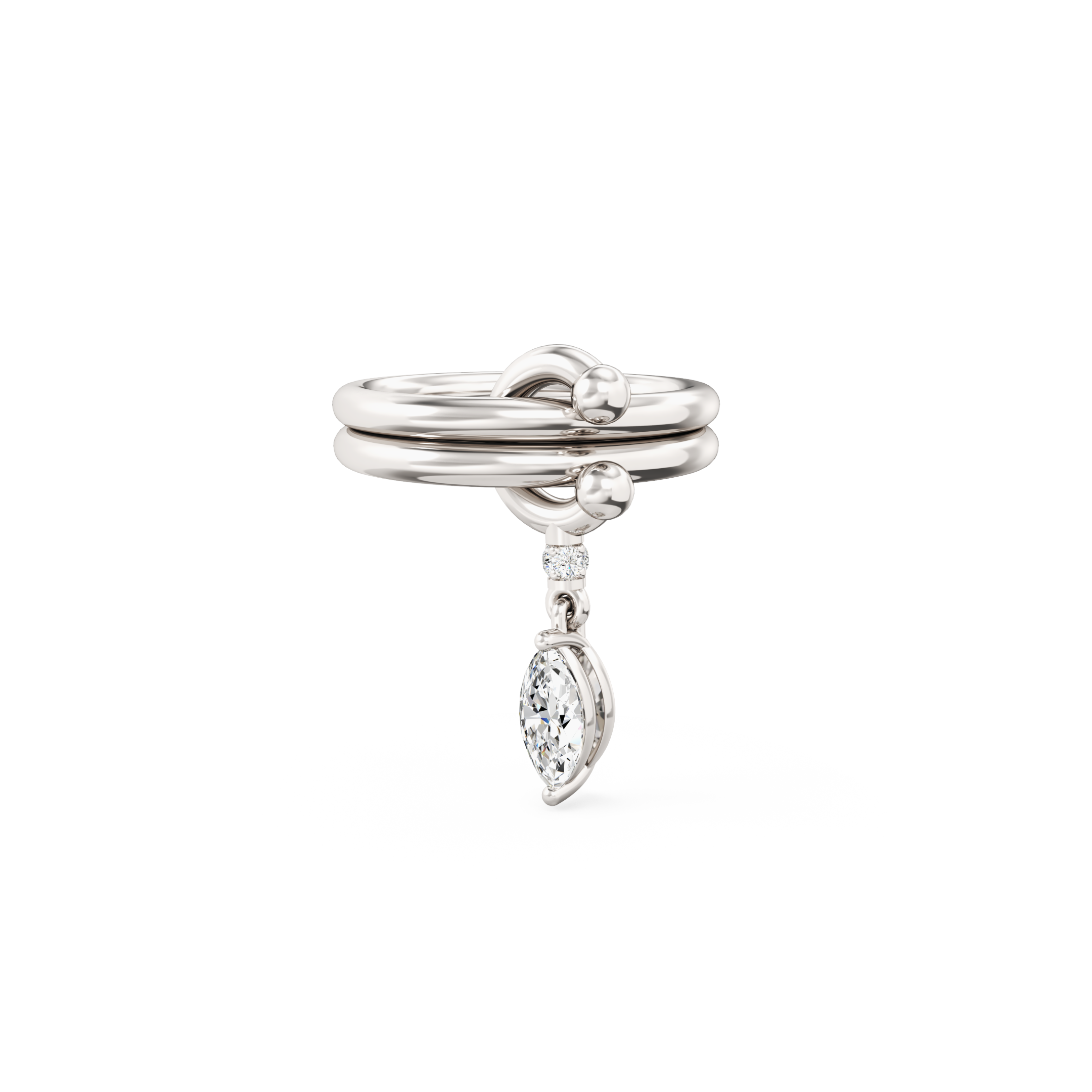 Mini Pierced Drop Ring