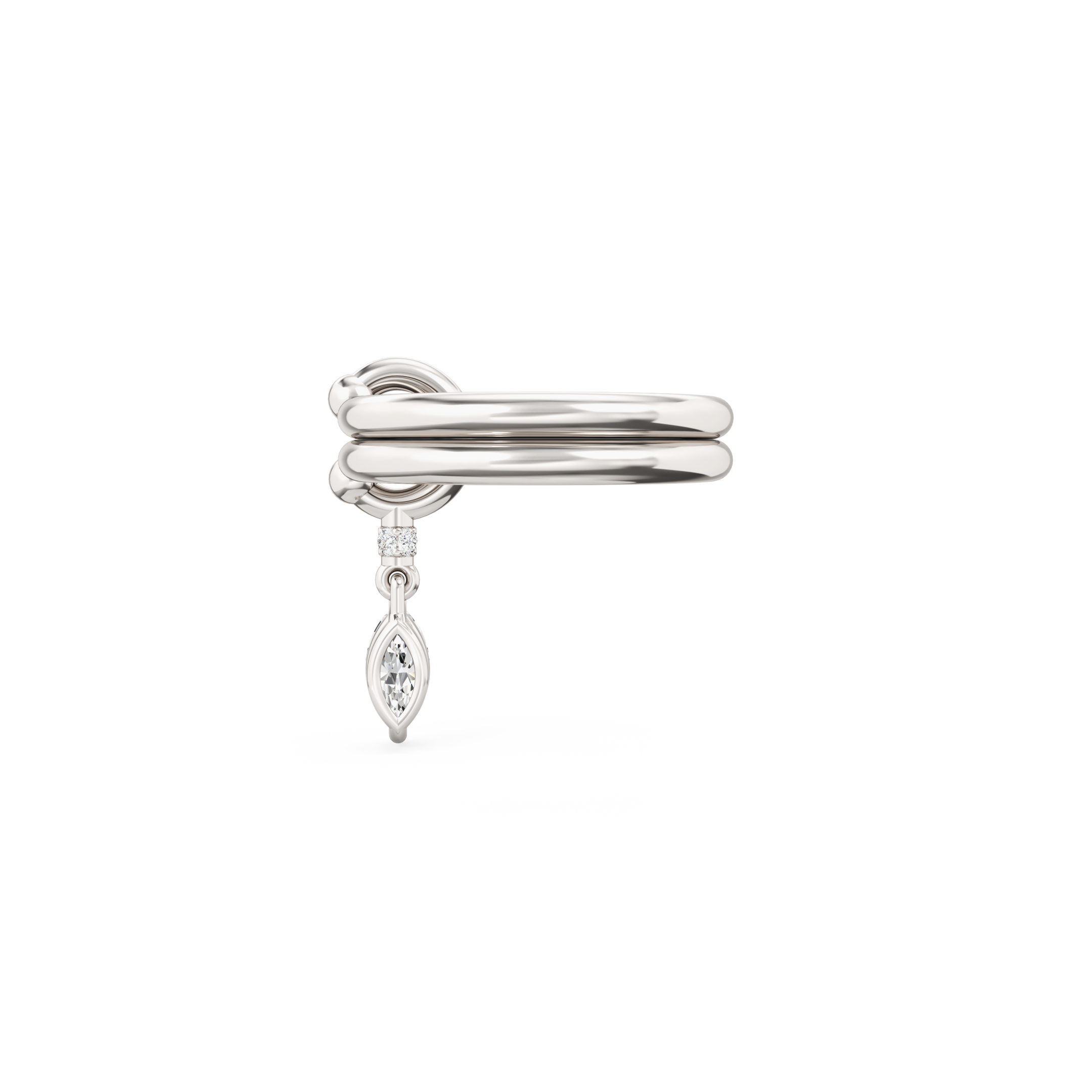 Mini Pierced Drop Ring