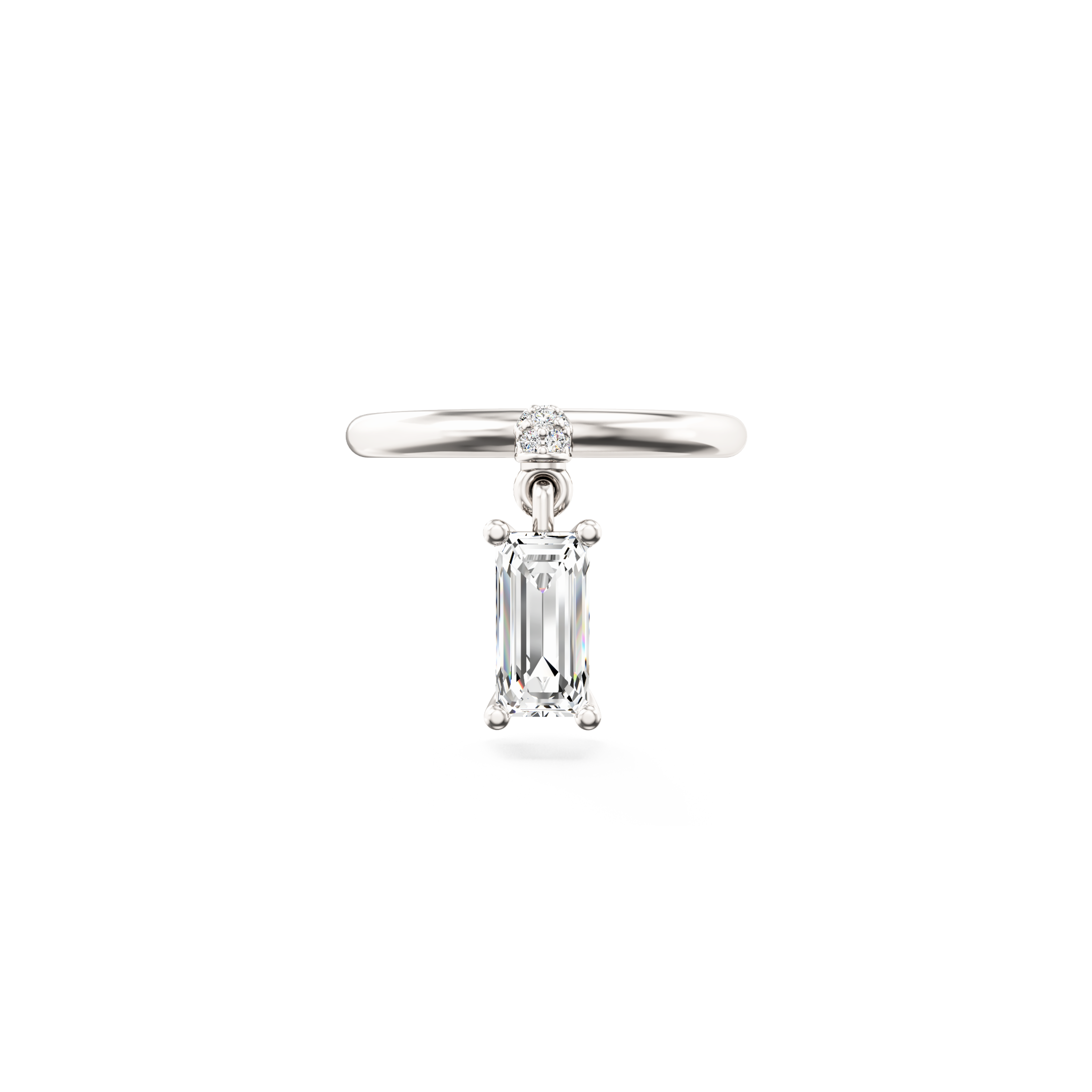 Emerald Drop Ring