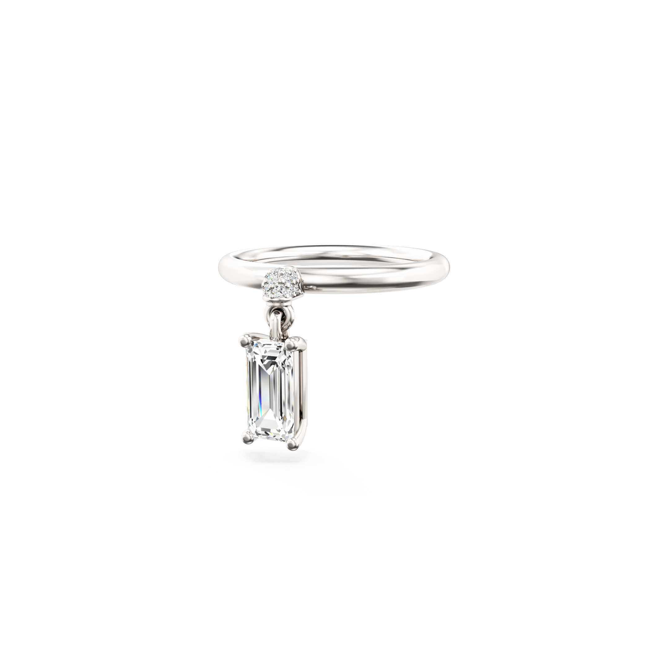 Emerald Drop Ring