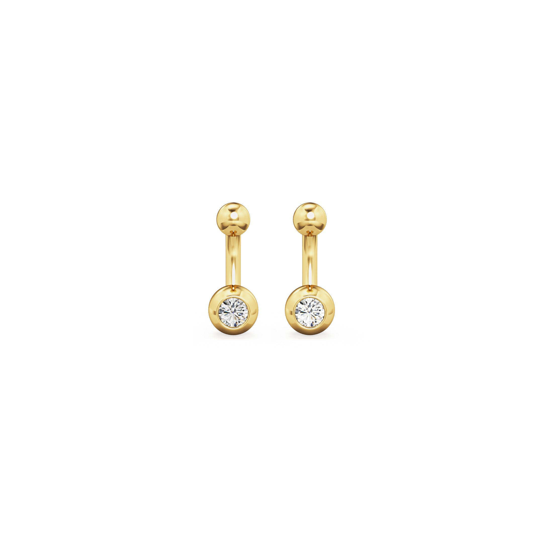 Mini Belly Bar Earrings