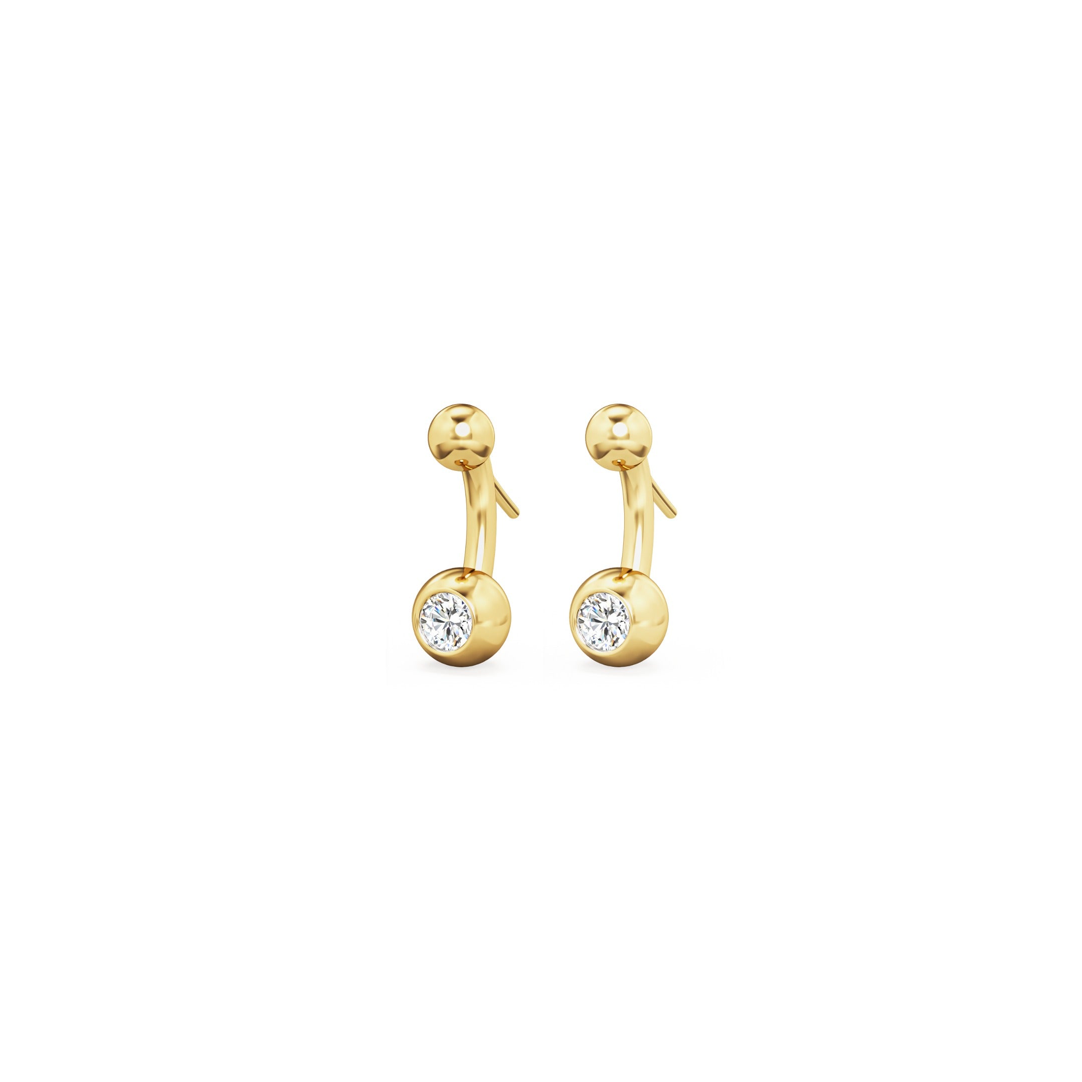 Mini Belly Bar Earrings